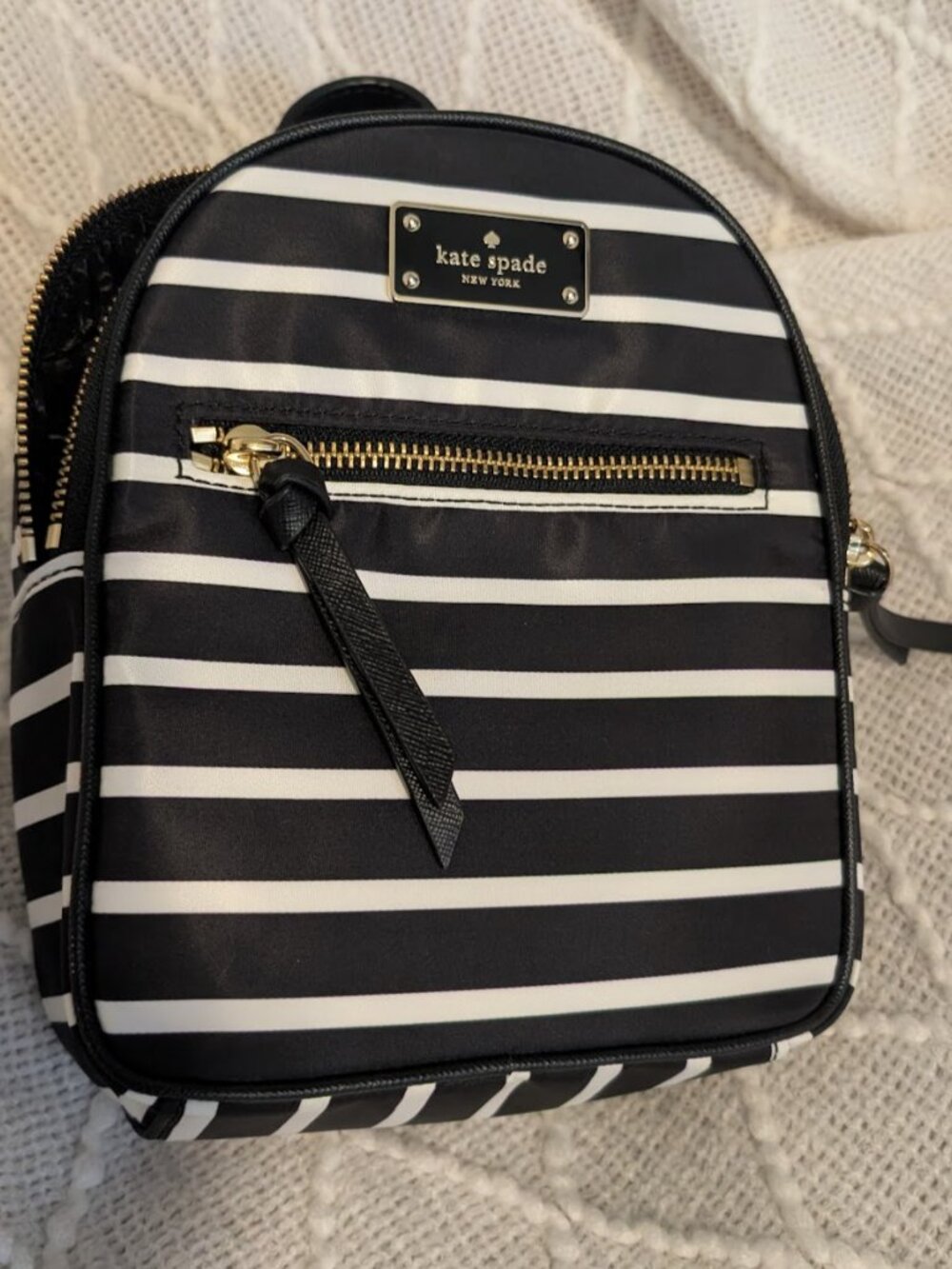 Kate Spade Wilson Road Bradley Backpack Stripe Black - Picture 5 of 5